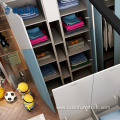 cheap modern kids room with desk and wardrobes